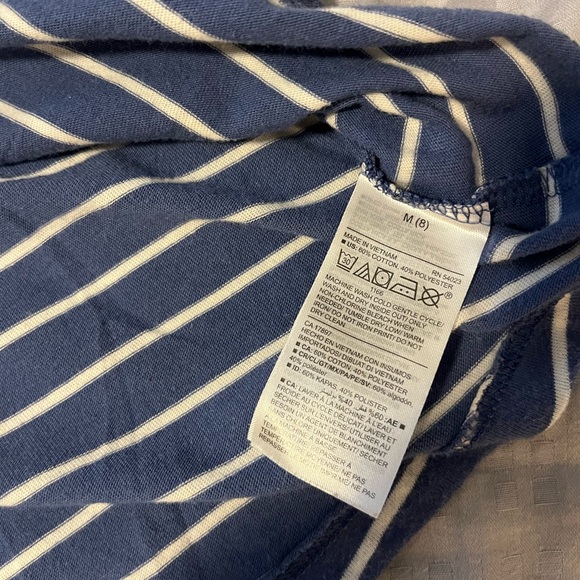 Striped Blue & White Girls M (8) Old Navy Cotton Tiny Tee - Picture 5 of 5